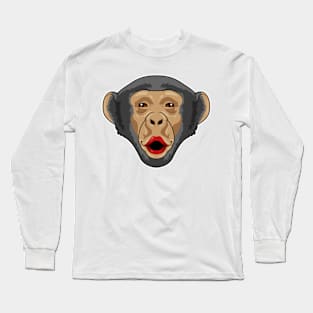 Monkey with Kiss mouth Long Sleeve T-Shirt